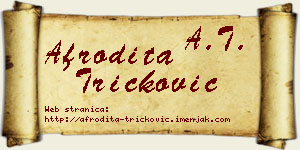 Afrodita Tričković vizit kartica